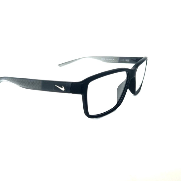 New NIKE Frames Matte Black 7092 010 55 14 140 Live Free Acetate Menβs Glasses - Picture 9 of 9